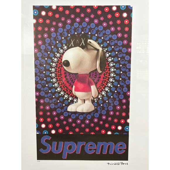 Fairchild Paris Supreme X Peanuts Snoopy Numbered Print 39/300- EUC - Picture 2 of 5